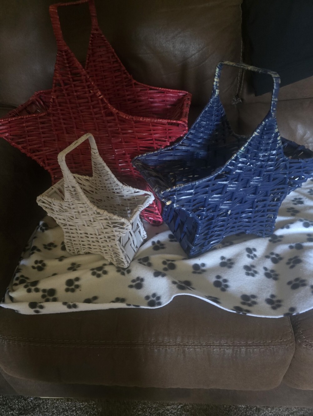 3 Star-Shaped Woven Top - Blue- @michellecase911